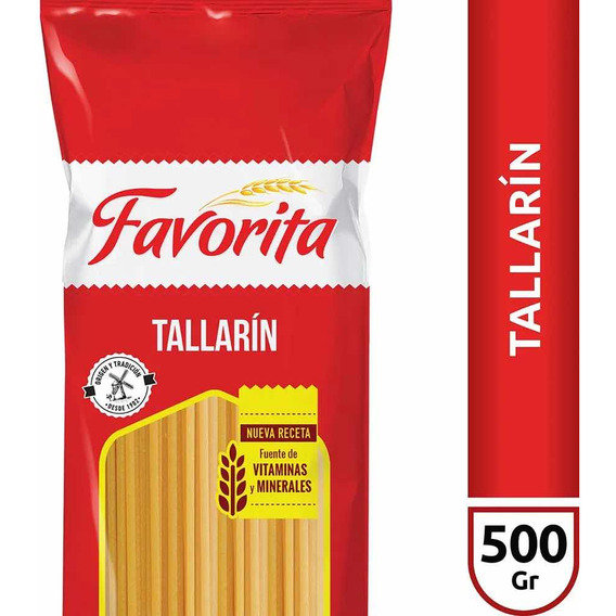 Oferta! Fideos Tallarines Favorita 500g Pasta + Vitaminas