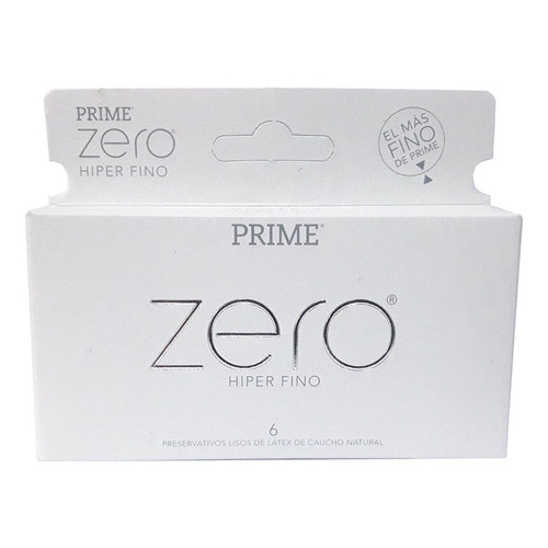 Prime Zero Preservativos Caja X 6u  Hiper Fino Novedad