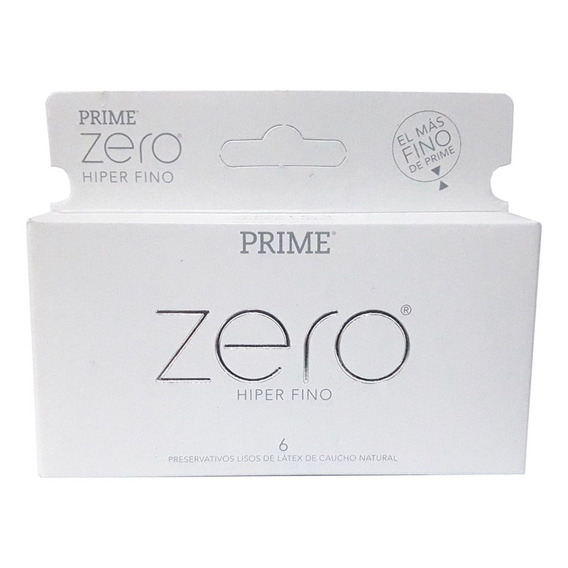 Prime Zero Preservativos Caja X 6u  Hiper Fino Novedad
