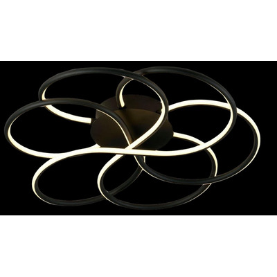 Plafon Araña Led Diseño Moderno Negro L9388n 50cm Mks 