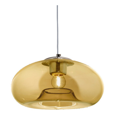 Colgante 3 Luces Desigual Ambar Base Redonda Apto Led E27