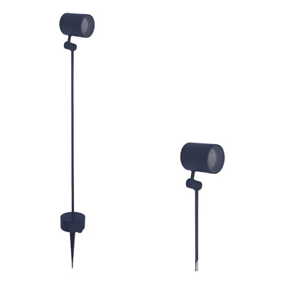 Jabalina Aluminio Draco Jd80/1 80cm Gu10 Negro Redondo Movil
