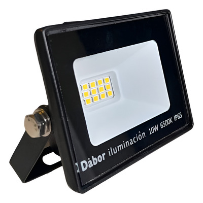 Reflector 10w Frio Apto Exterior Cw Ip65 Negro Blanco Frío