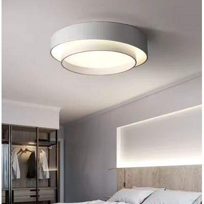 Plafon Led Sal Blanco Aplique 40cm 27w Luz Calida Dx
