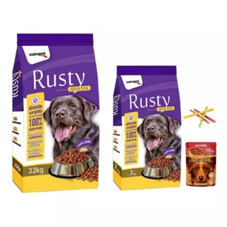 Rusty Perro Adulto 22kg + 7kg + Regalo De La Imagen!!!