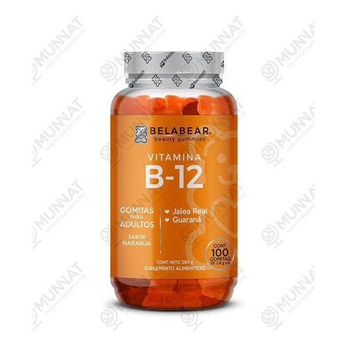 Belabear Vitamina B12 Jalea Real Guaraná 100 Gomitas Dlc Bb2