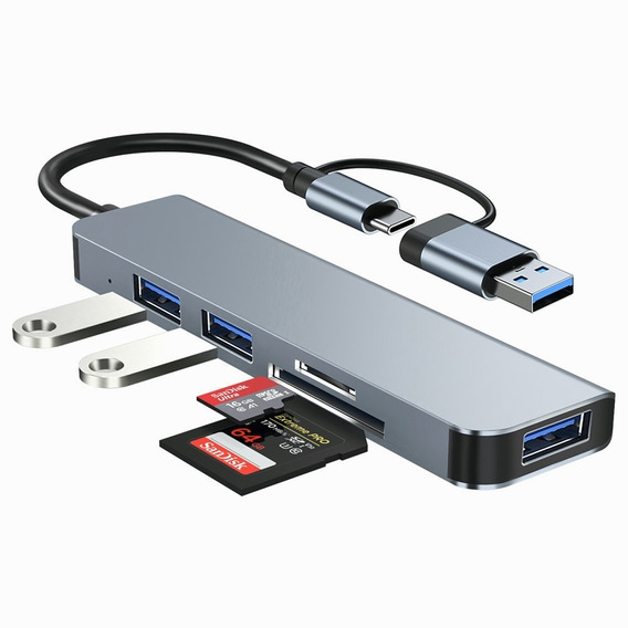 Tipo C Hub 5 En 1 Adaptador Usb C Multi Puerto Usb 3.0 Sd Tf