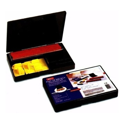 Kit Sellos S-100 Para Armar Con Almohadilla E Imprentilla Tinta Negro Exterior Negro