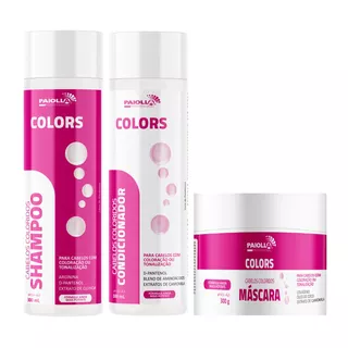Kit Colors Shampoo Condicionador Máscara 300ml Color Paiolla