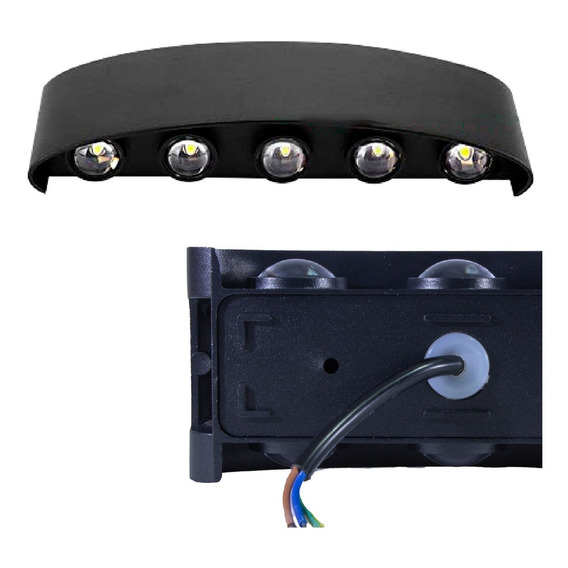 Lámpara Led Aplique Pared 10w (5x5) Ojo Lupa De Alto Brillo