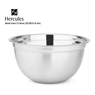 Bowl Tigela Cozinha 23,5x11,9cm 3,5l Hercules Um63-024 Inox