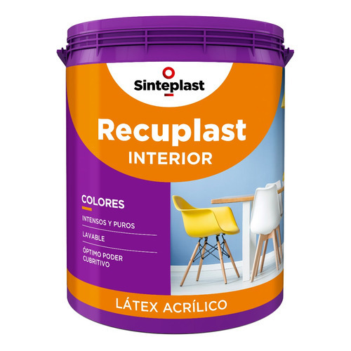 Pintura Latex Recuplast Interior Colores Lavable 4lt Color Danubio