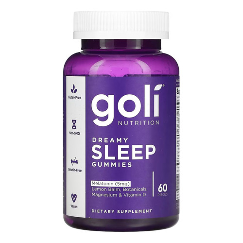 Goli Nutrition, Sleep Melatonina 5mg 60 Gomitas Mf Sabor Mix Berry