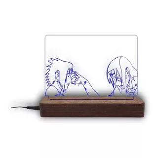 Lámpara Acrílico Led Itachi Y Sasuke 220v Regalo