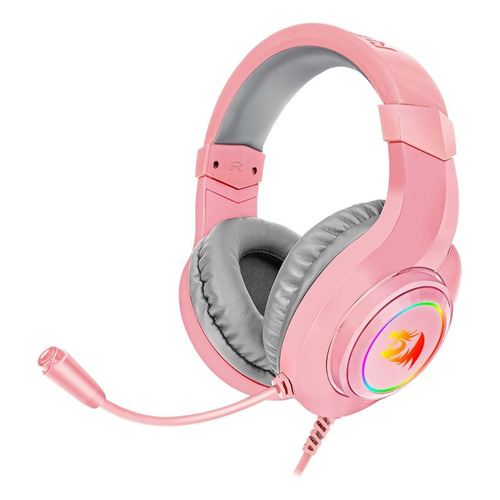 Audífonos Gamer Redragon Hylas Pink H260p-rgb Color Rosa Color de la luz RGB