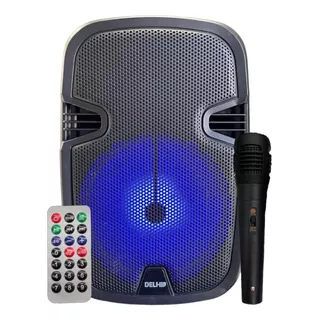 Parlante Portátil Con Bluetooth Y Micrófono 8 Pulgadas 1000w Color Negro