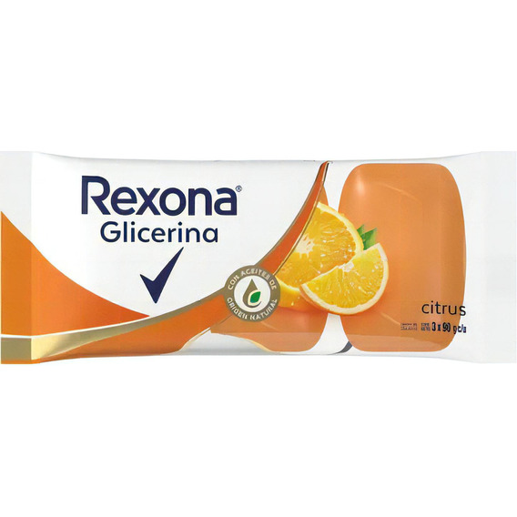 Rexona Jabon En Barra De Glicerina Citrus 3x90gr