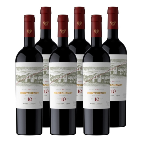 Vino Tinto Montchenot 10 Años Caja 6un 750ml - Bodegas López