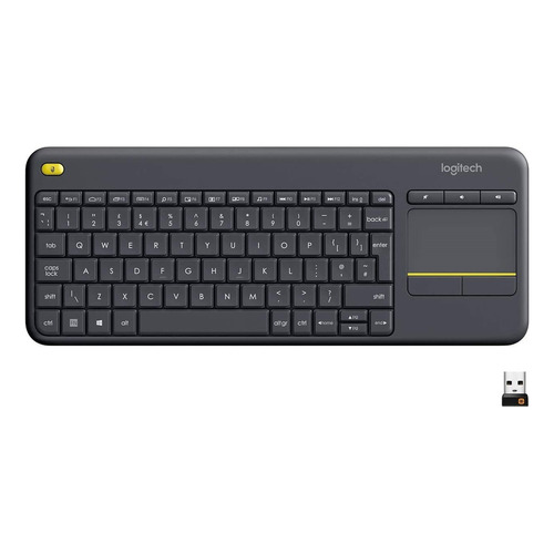 Teclado inalámbrico Logitech K400 Plus QWERTY español color negro