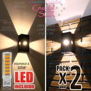 Luz Efecto Cruz Pared Boliche Dj Resto Bar C/led 6w Pack X2u Iluminacion Decorativa Efecto 4 Rayos Bar Resto Boliche 