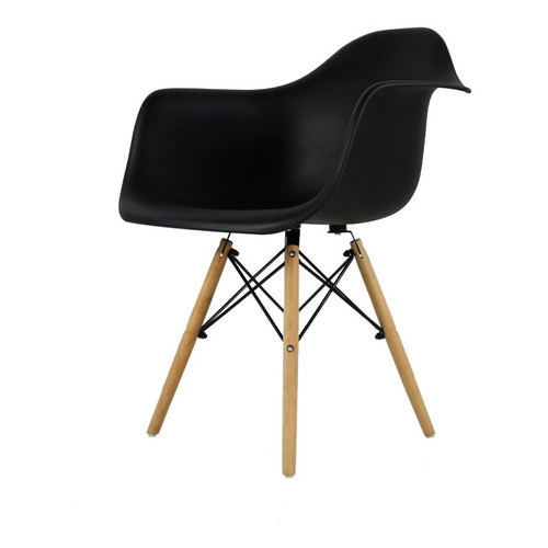 Silla Eames Con Brazos  Para Comedor Oficina ** Hot Sale ** Color de la estructura de la silla Negro