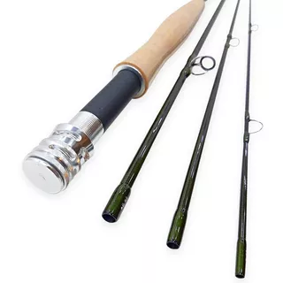 Caña Grey Gull Elx #6 9' 4 Tramos Strikefly Pesca Con Mosca