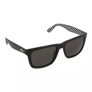 Lentes Gafas Sol Lacoste L750s Striped Soft Square 54mm Suns Color Shiny Black/white 001