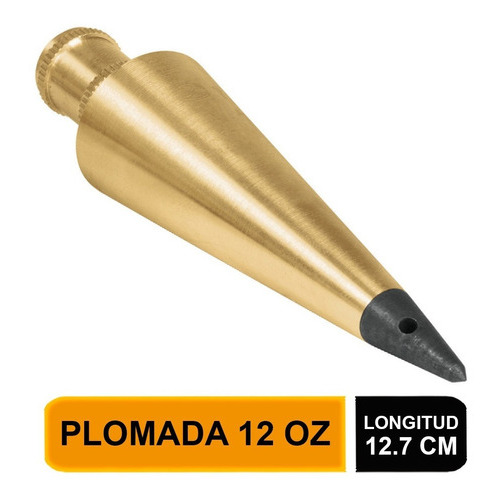 Plomada De Latón Truper De 340 Gr Para Topografía