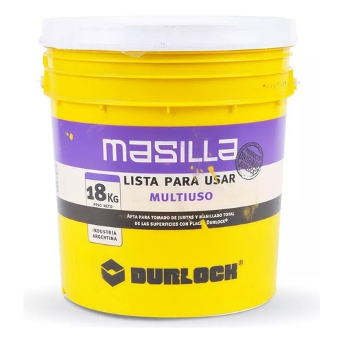 Masilla Placas De Yeso Durlock 18 Kg Lista Para Usar - Rex