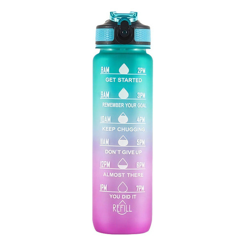 Drinkpops botella deportiva premium plástico tritan irrompible color acqua y violeta