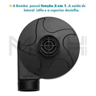 Inflador Elétrico Bomba Encher Colchão Boia Com Bicos Bivolt 110v/220v