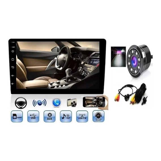 Radio Android Carro 9 Pulgadas Mirrorlink 2 Din + Cam Usb Bt