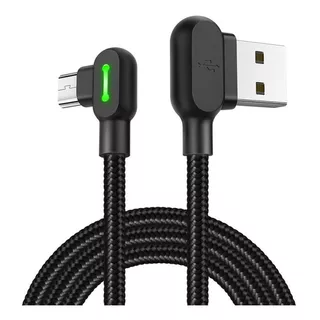 Cabo Carregador Micro Usb 90° L Reforçado Led 1.2m Mcdodo