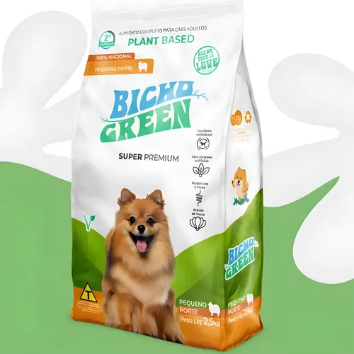 Ração Vegana para Cão Adulto Bicho Green Super Premium de 2.5 kg