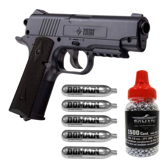 Pistola Deportiva Crosman   5 Tanques Co2   1500 Municiones