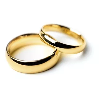 Par Alianzas Oro 18k 2,3g Anillos Casamiento Compromiso Boda