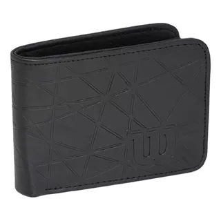 Billetera Wilson 65.b515 Con Diseño Liso Color Negro De Cuero Pu - 9cm X 11cm X 2cm