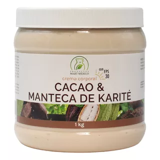  Crema De Cacao & Manteca De Karité Hidratante Con Filtro Solar Fps 30 Productos Mart México (1 Kilo)