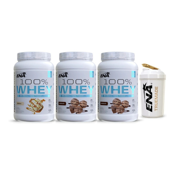 Proteína Whey Protein 3kg + Shaker Ena Sport