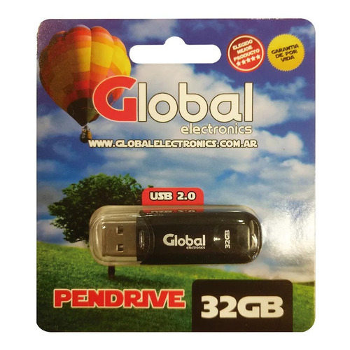 Pendrive Global Electronics Capuchón PEN2-32GB 32GB 2.0 negro