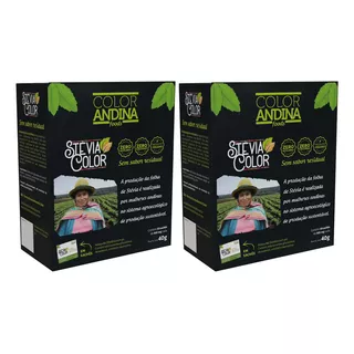 Adoçante Stevia Sachê | Color Andina | 50 Sachês - 2 Caixas
