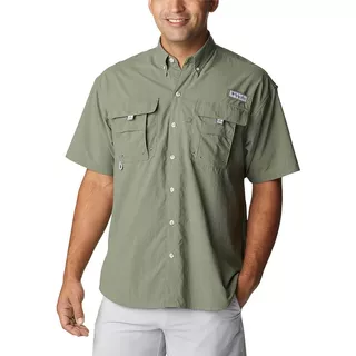 Camisa Columbia Modelo Bahama Ii Manga Corta Verde Talla Xs