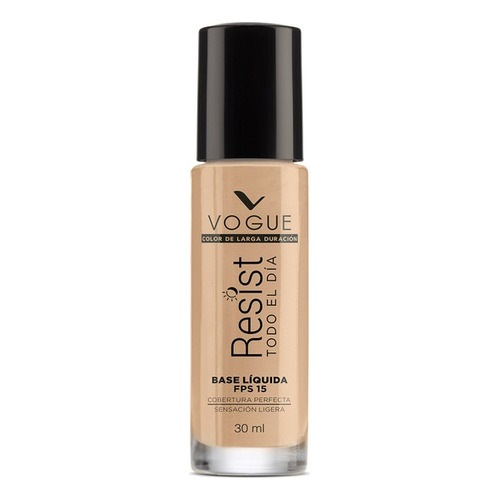 Base de maquillaje líquida Vogue Resist Resist Larga duración Base De Maquillaje Vogue Resist Todo El Día Tono Avellana 30Ml tono avellana - 30mL 30g