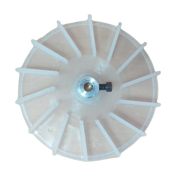 Turbina Plastica Para Extractor 13 Cm Diametro - Eje 10 Mm