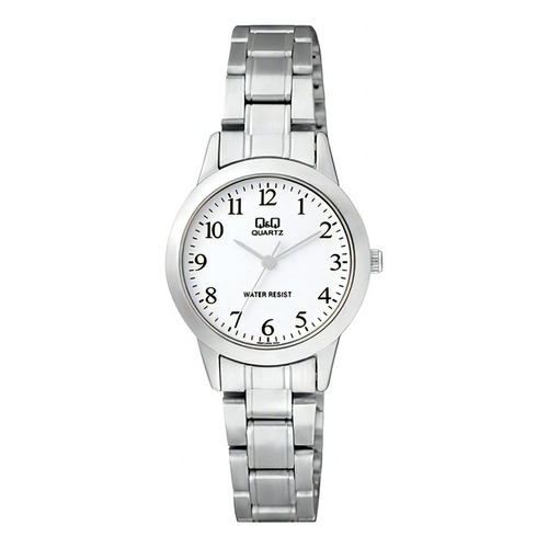 Reloj Q&q Qyq Q947j204y Casual Acero Mujer Dama + Estuche Color de la correa Plateado