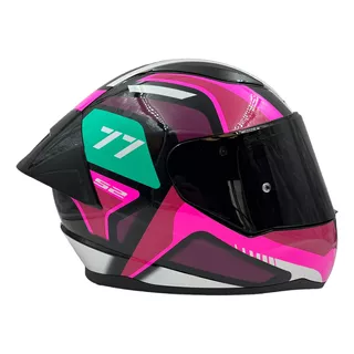 Casco Integral Ls2 Ff353 Hyper Speed Fuchsia Con 2 Visores