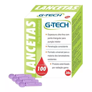 Lancetas Com Lacre De Proteção Agulha 30g C/ 100unid