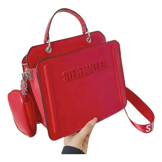 Color Sólido Letras Mano Bl Bolsa De Mujer Bolsa Crossbody