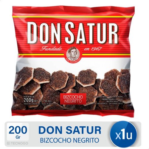 Galletita Don Satur Bizcochos negrito 200 g