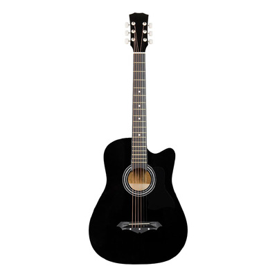 Guitarra Acústica Femmto Ag002 Para Diestros Color Negro Arce Brillante